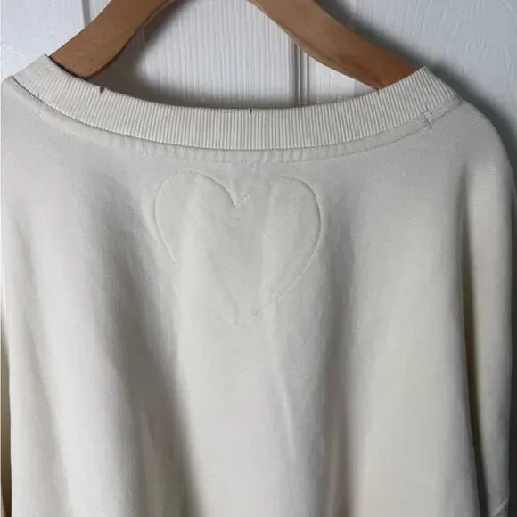 Free People Eleanor Sweatshirt Grey Combo L